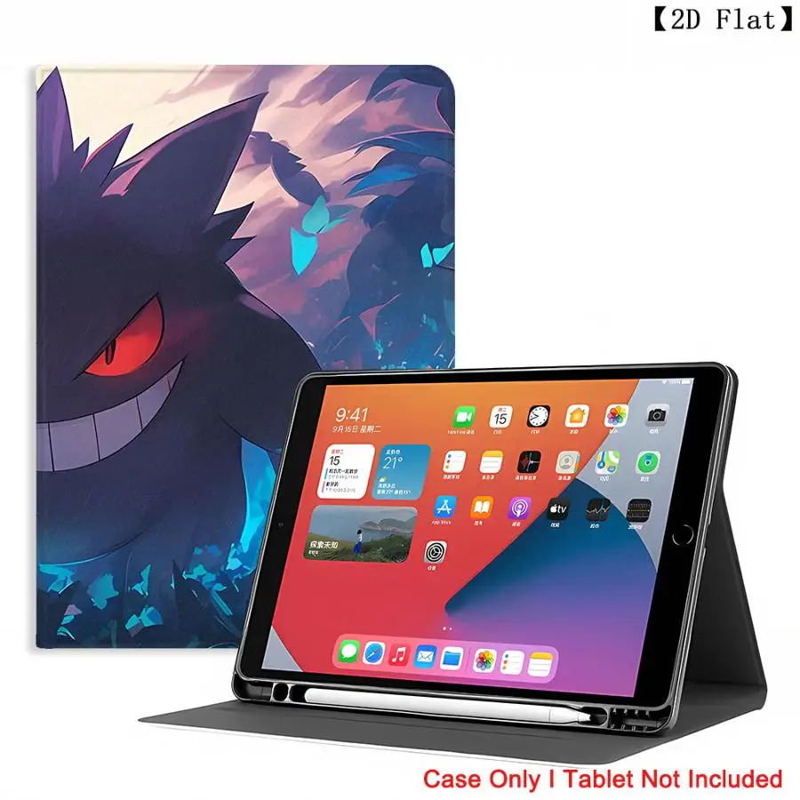 Case for Xiaomi Pad 6s Pro 7 Ultra Pad 5 6 7 8 Pro Redmi Pad SE K Pad 8.8 9.7 12.4 Inch with Pencil Slot Cool Gengar Pokemons