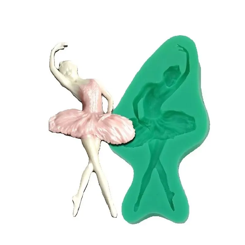 Ballerina Girl Silicone Mold Cake Decorating Tools Dancer Fondant Molds Cupcake Dessert Candy Kitchen Dance Baking Mould F0975BL