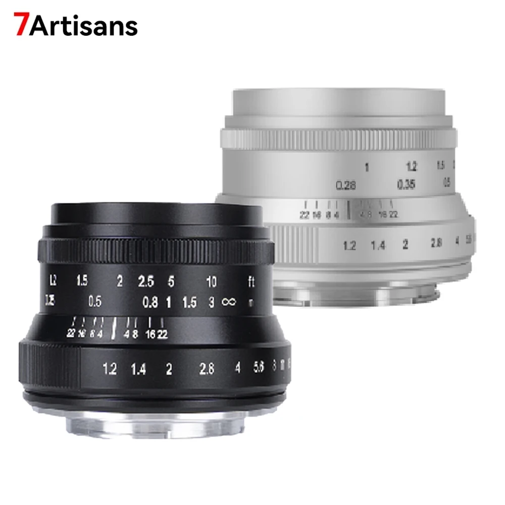 

7artisans 35mm F1.2 II APS-C Large aperture Prime Lens for Micro 4/3 Sony E A6000 A7III Fuji X Canon EF-M Nikon Z Z5