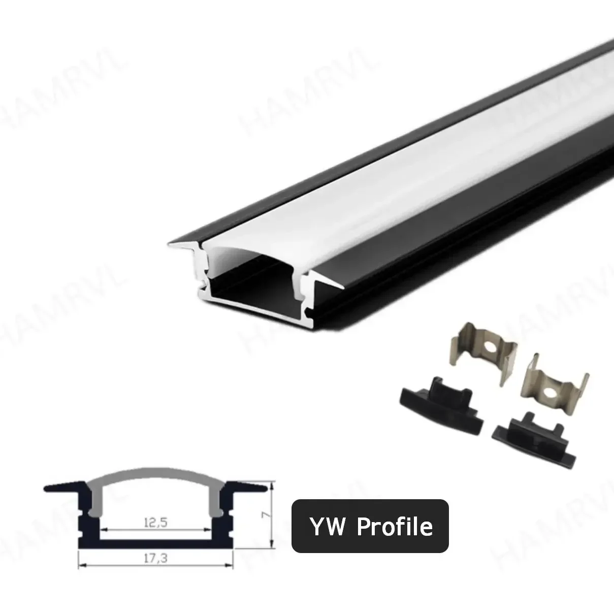 Perfil de alumínio led 2-30 peças pacote 0.5m u v w formahamvl habitação canal traseiro para 8-12mm tira de luz led material de decoração