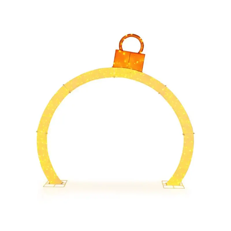 

Рождественская арка длиной 10,5 футов с белыми светодиодными фонарями для праздничного украшения