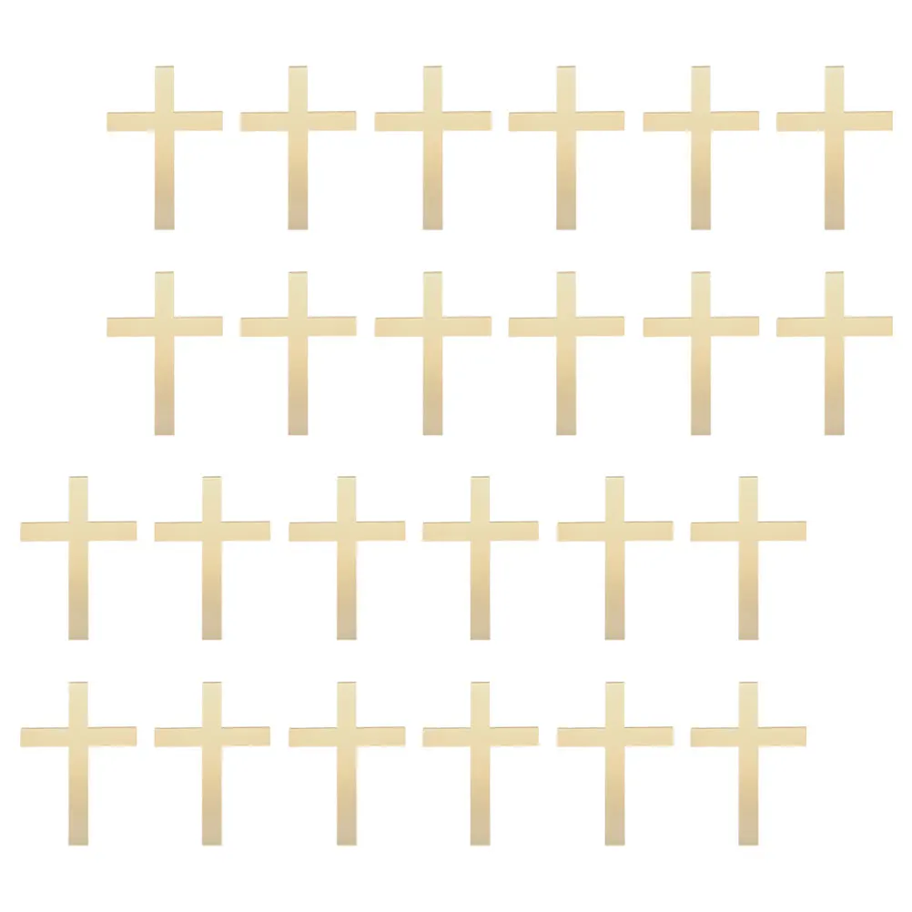 

24pcs Cross Cupcake Topper Acrylic Cake Decor For Baby Shower Baptism Wedding Party Dessert Decoration Cross Cake Decor Acrylic