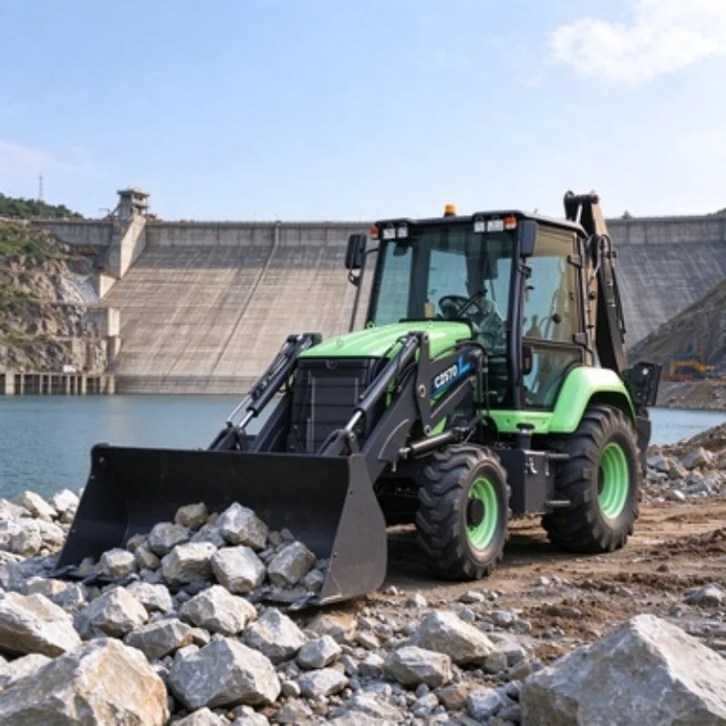 High Efficiency Backhoe Loader Tractor Loader Backhoe 4x4 with Bucket for Construction Farm Work Use Site Project Work