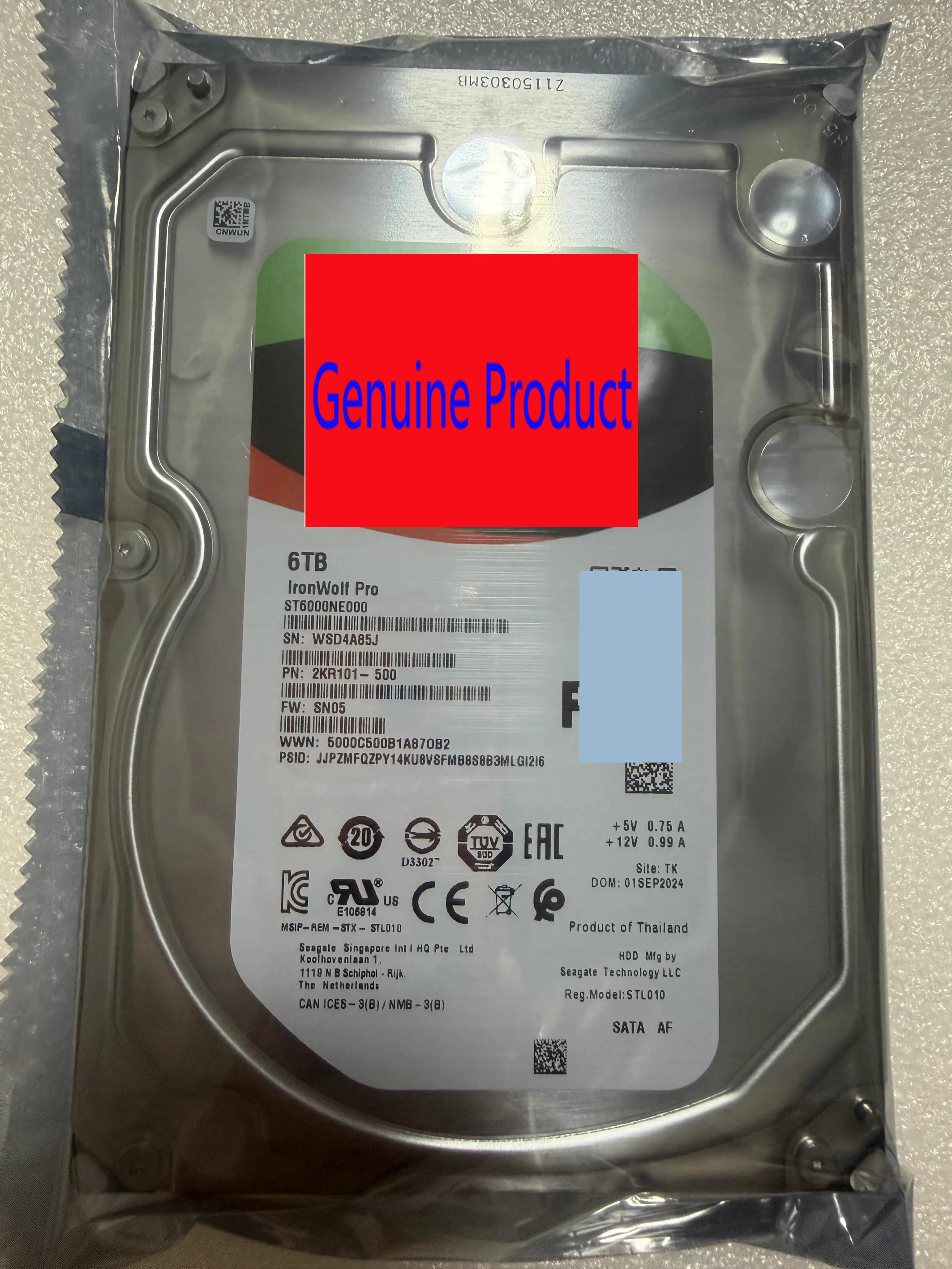 

NEW ST6000NE000 6TB Ironwolf Pro NAS 3.5 256M Enterprise SATA Hard Drive