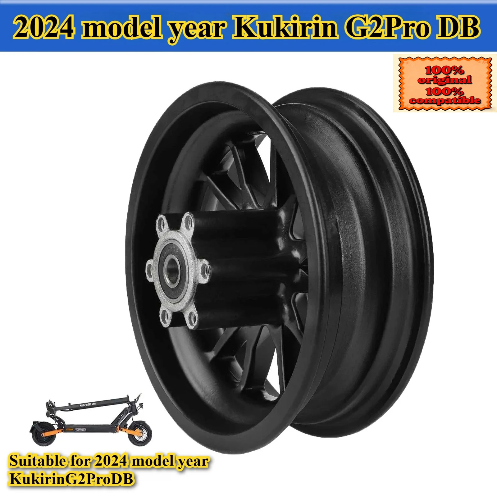 

Suitable for 2024 KukirinG2ProDB Scooter Wheel Hub, Disc Brake, Aluminum Alloy Front Wheel Hub