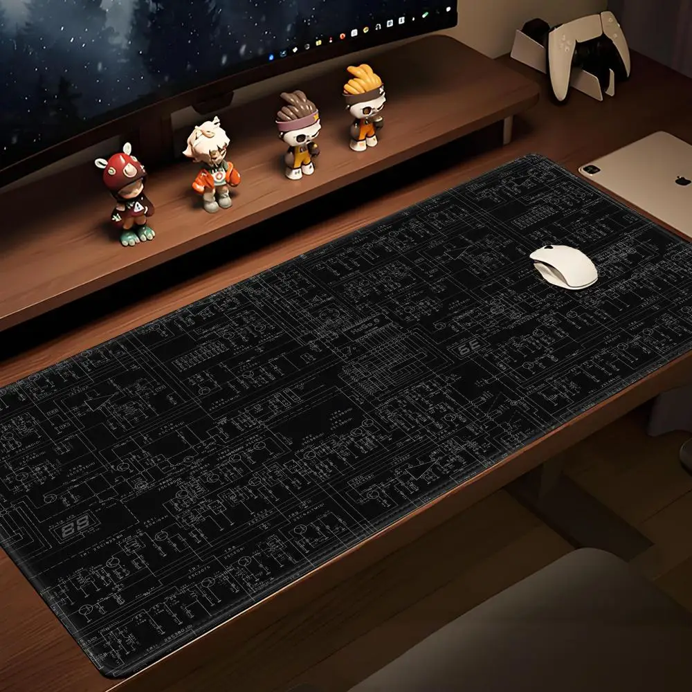 

HYBXAXC Mechanical Drawings Mouse Pad Gaming XL Home Large HD Mousepad XXL MousePads Natural Rubber Carpet Non-Slip Table Mat