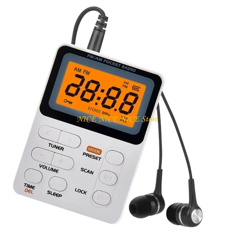 Affichage numérique Radio Pocket / FM avec écran LCD PORT des écouteurs