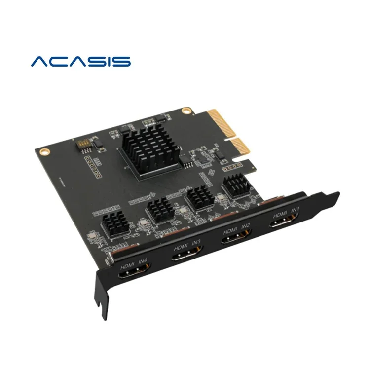 

TLF ACASIS Dropshipping 4 Channel Capture Card Video Capture Card for PCIe Game 1080p60 Vmix OBS Streaming