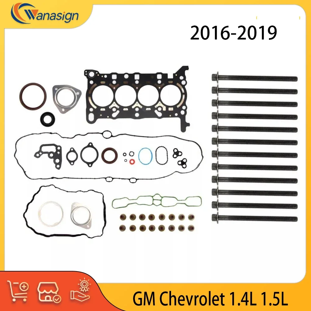 

Engine Part Cylinder Head Gasket & Bolts Set Fit 1.4 1.5 L L4 GAS For 16-19 GM Chevrolet Cruze 1.4L 1.5L HGS360 12681524