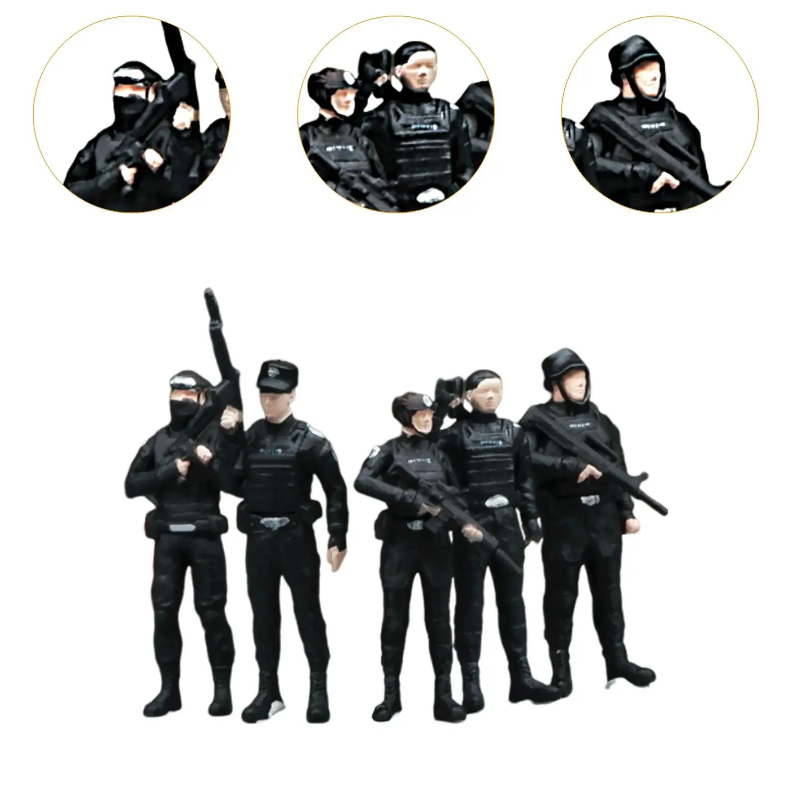 5x 1/64 スケール ミニチュア シーン ドールハウス アクセサリー レイアウト 小道具 ジオラマ
