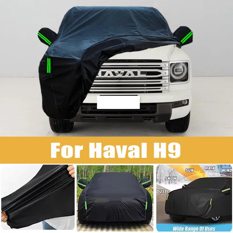 

For Haval H9 Full Car Cover Four Seasons Universal Outdoor Sun Anti UV Rain Snow Dust Protection Oxford Cloth Car Accessories