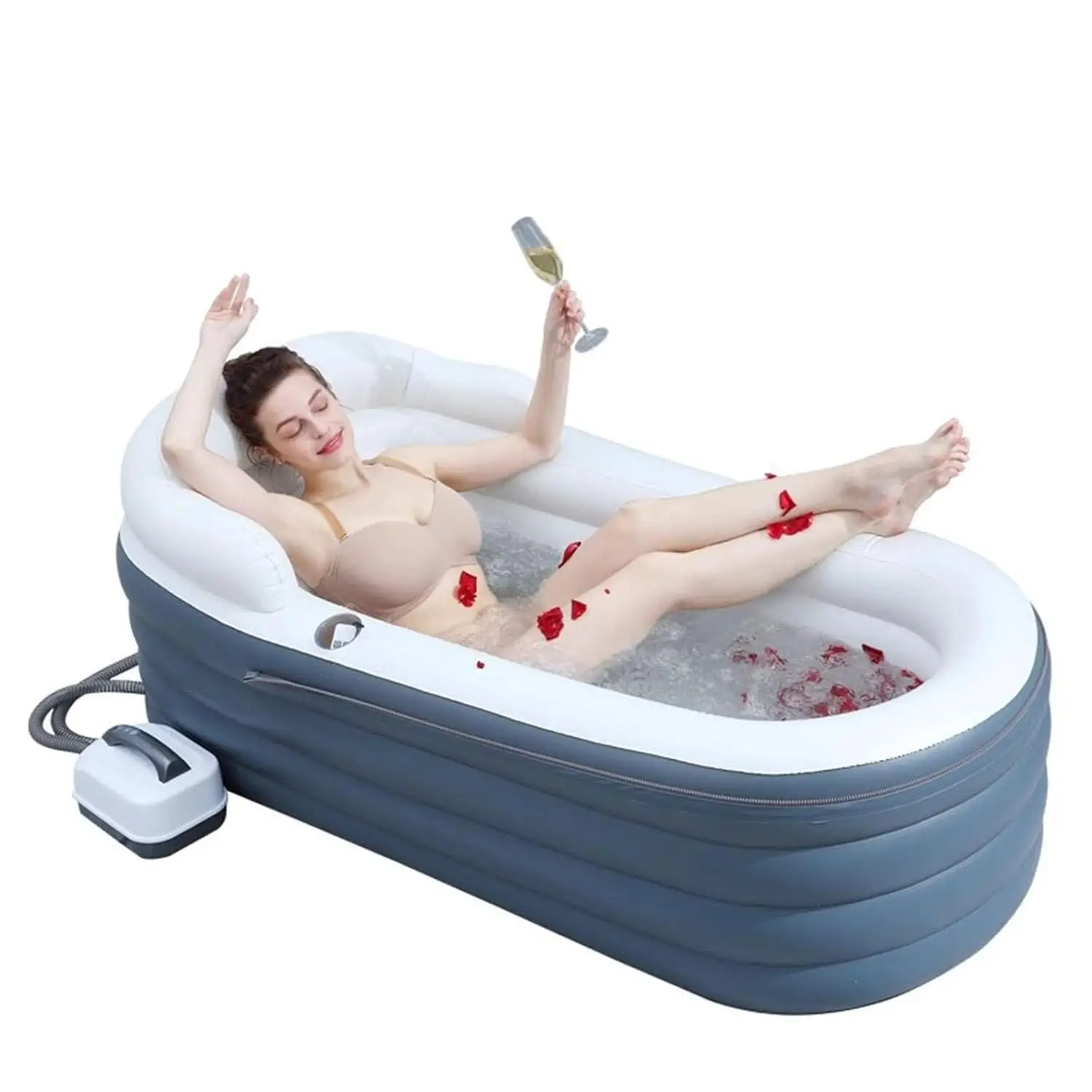 

Надувная ванна-джакузи с массажным ковриком, складная гидромассажная ванна, 108 пузырьковых форсунок, 6 уровней интенсивности | 6 цветов, на заказ