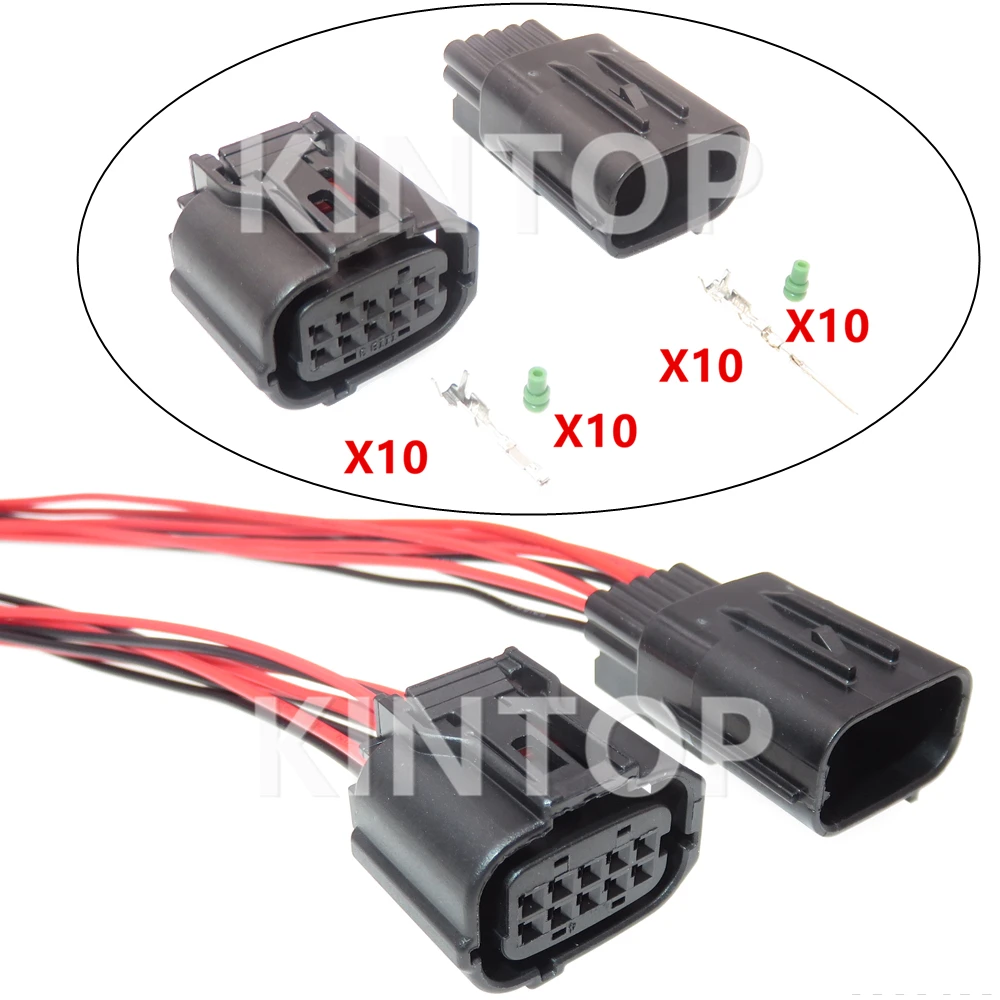 

1 Set 10 Pins 6189-1134 6188-0696 Car Reversing Radar Electric Wiring Socket Starter 90980-12380 Automobile Wire Adapter