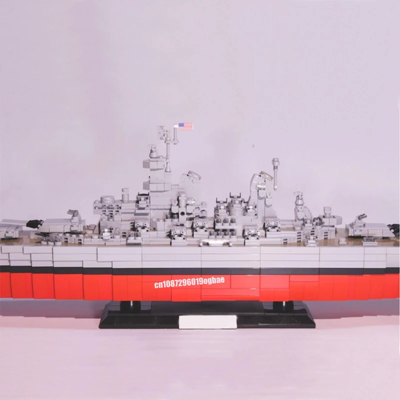 3306PCS WW2 Military MOC 1:300 scale Iowa-Class Battleship USS Missouri Model DIY creative ideas high-tech Child Toy Gift blocks