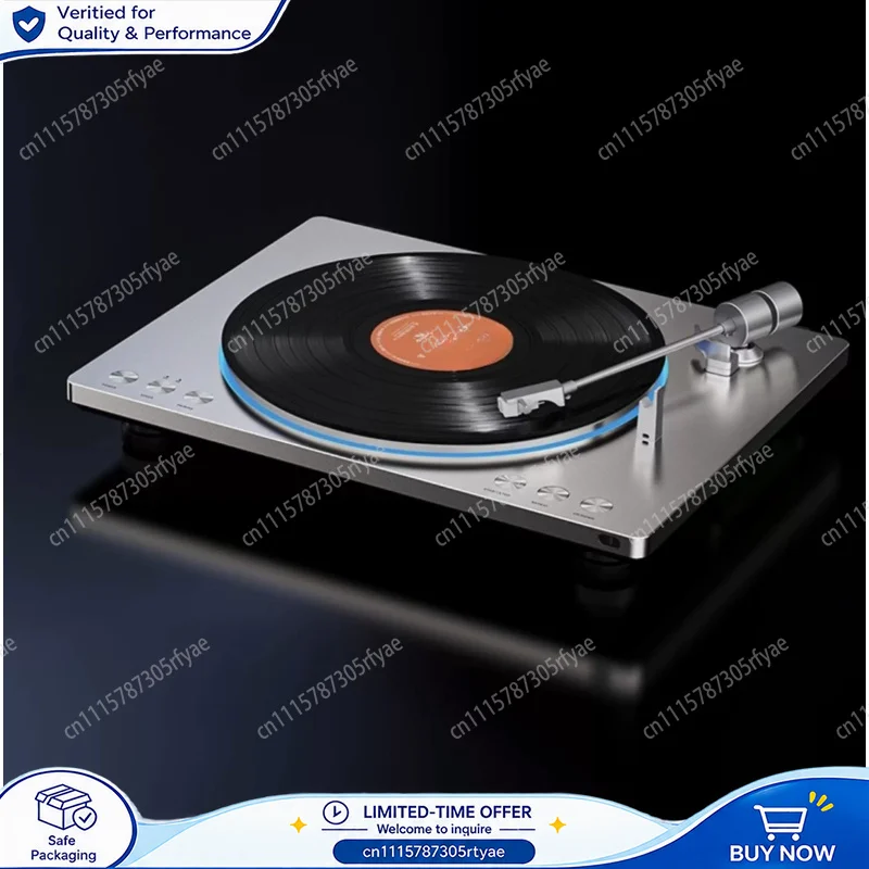 TT13 Bluetooth Turntable Vinyl Record Player HiFi Stereo System Fully Automatic Belt Drive Music Player for Home Audio