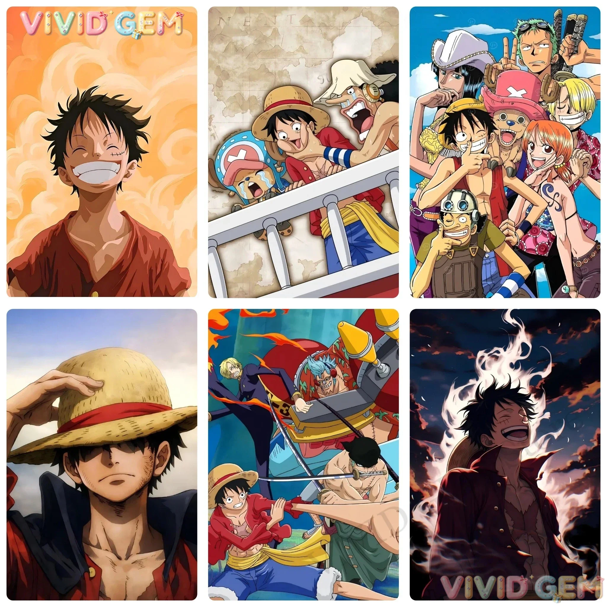 One Piece Straw Hat - 5D DIY Diamond Painting, Vibrant Anime