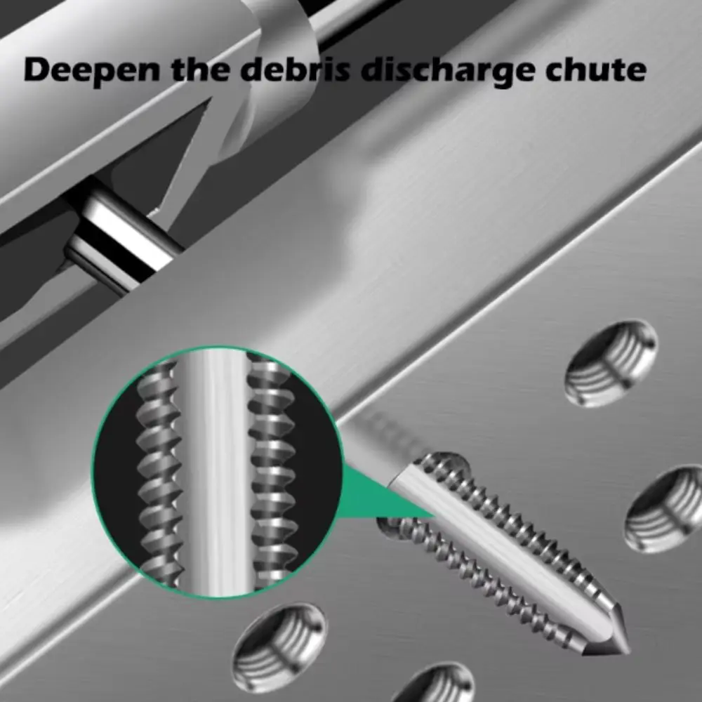 High Speed Steel Ratchet Tap Wrench M3-M12 Metric Thread Adjustable Screw Taps Adjustable T-Handle Wrench Machine Hand Tool