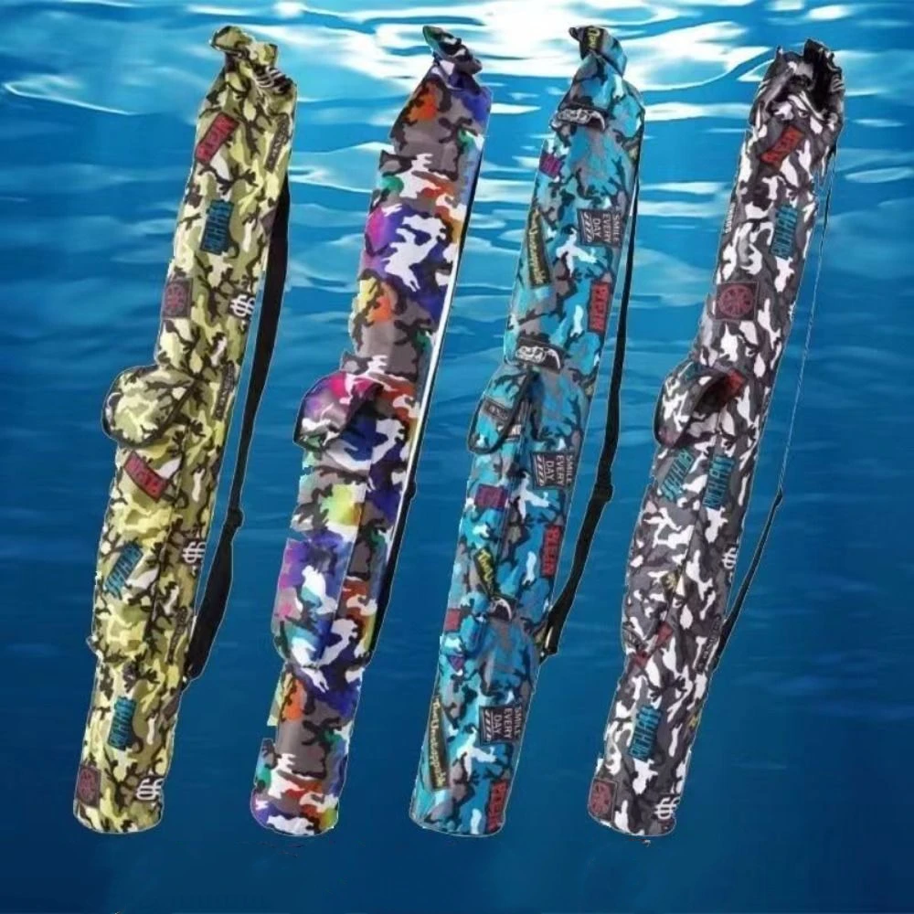 

130/140cm Fishing Rod Bag Random Color Large Capacity Folding Fishing Bag Side Bag Waterproof Fishing Tackle Bag Outdoor Camping