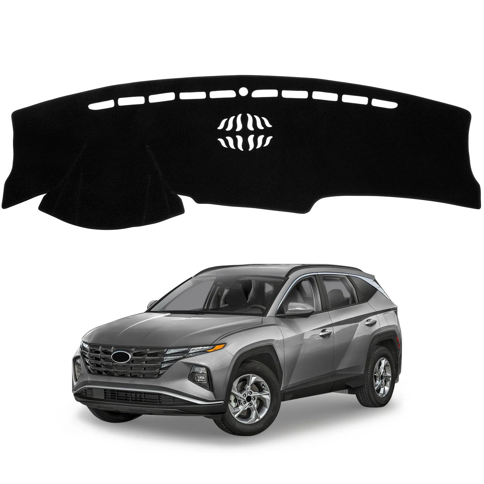 

Dash Cover Mat for Hyundai Tucson 2022-2024 4.2-inch Digital Instrument Cluster only Polyester Dashboard Cover Non-Slip Dash Mat