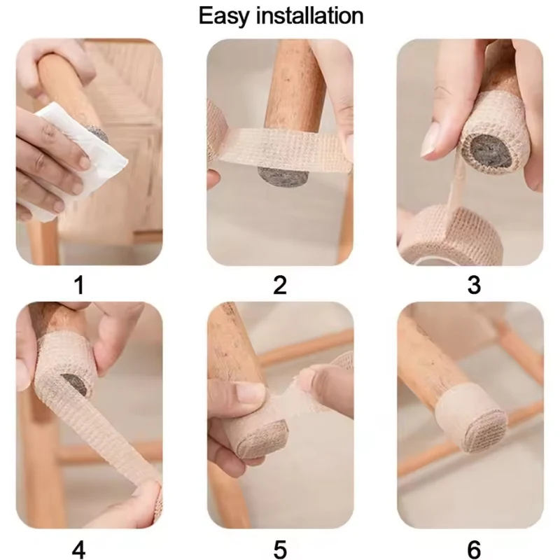 4/8PCS 의자 다리 바닥 보호대 하드우드 바닥용 가구 패드 책상 의자 다리 양말 미끄럼 방지 소음 감소 다리 테이프 선물