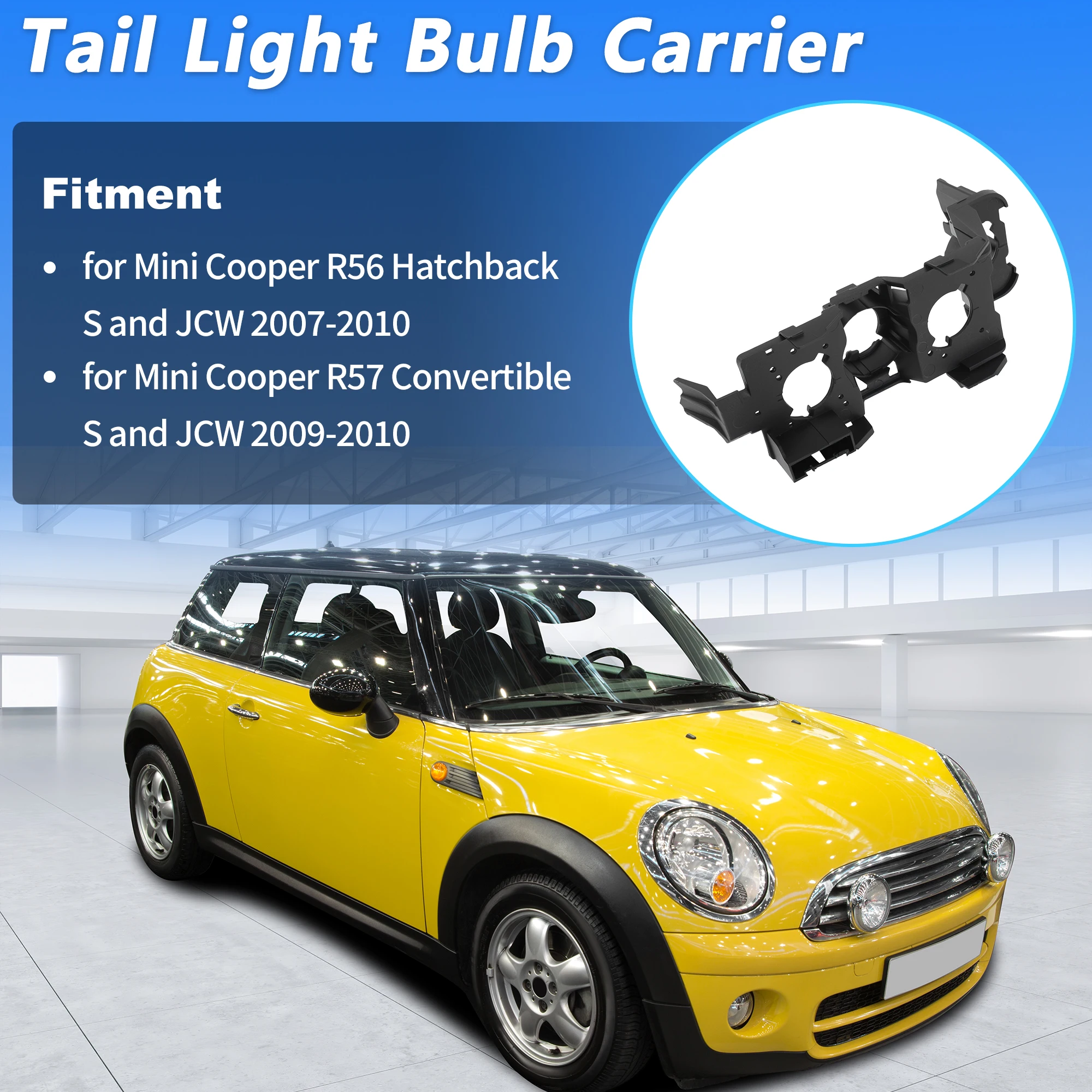 UXCELL 63212756179 Tail Light Bulb Carrier for Mini Cooper Hatchback R56 R57 2007-2010