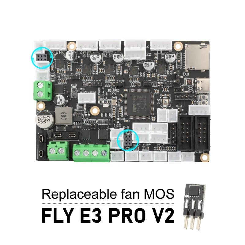 Scheda mos Mellow Fly Fan per scheda Fly-rrf-e3 Pro / Fly-Super ∞ / Fly-Gemini