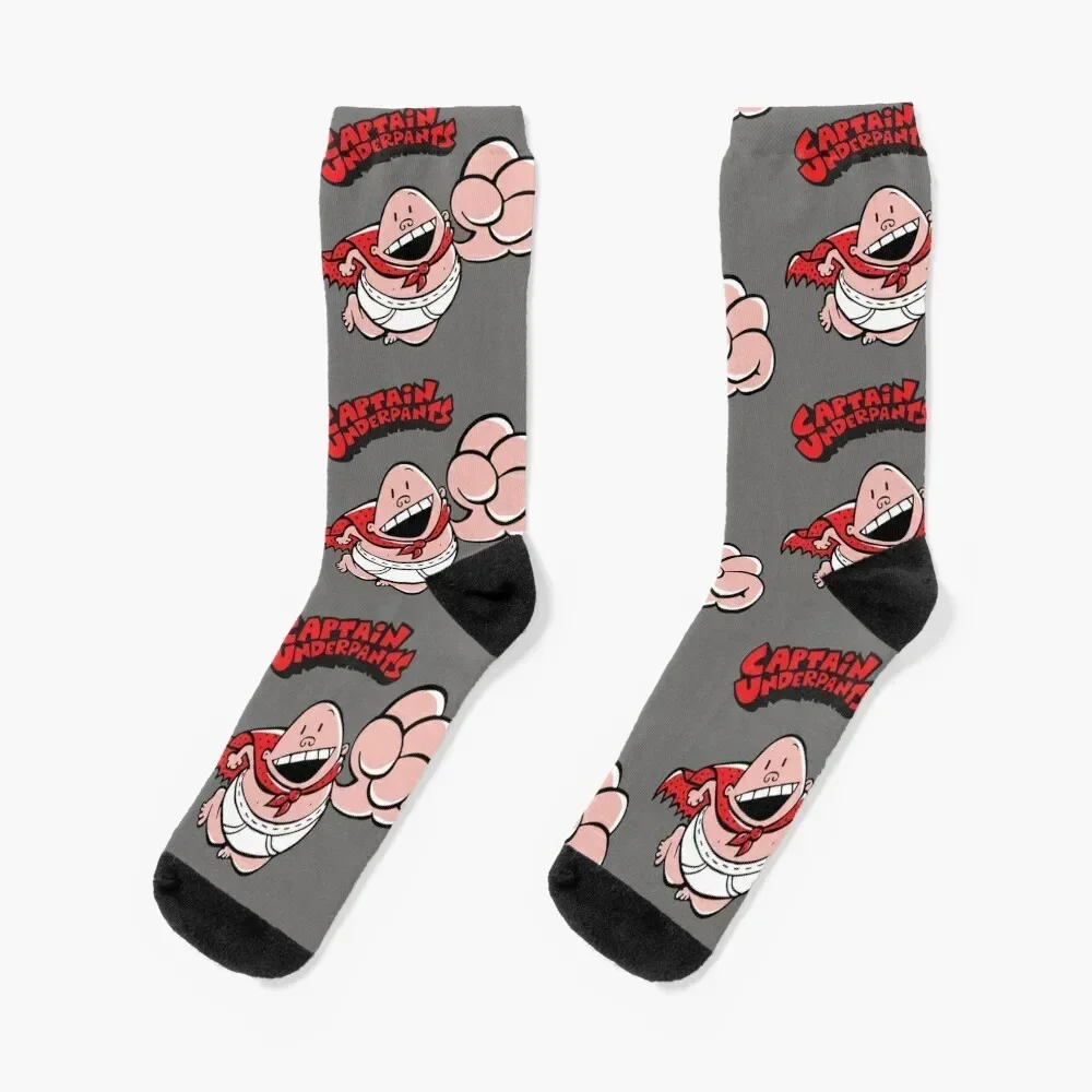 Captain Underpants box - Grey Socks sport men cotton high quality kids Men Socks Luxury Brand Women's