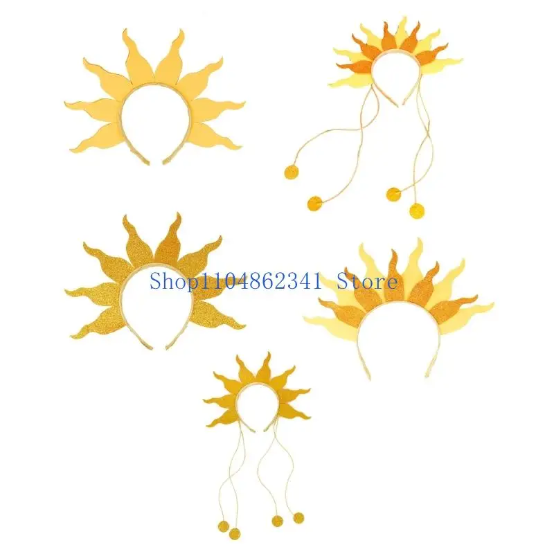 

5asd повязка на голову с пламенем и головным убором с огненными коронами, блестящая повязка на голову от солнца, костюм для