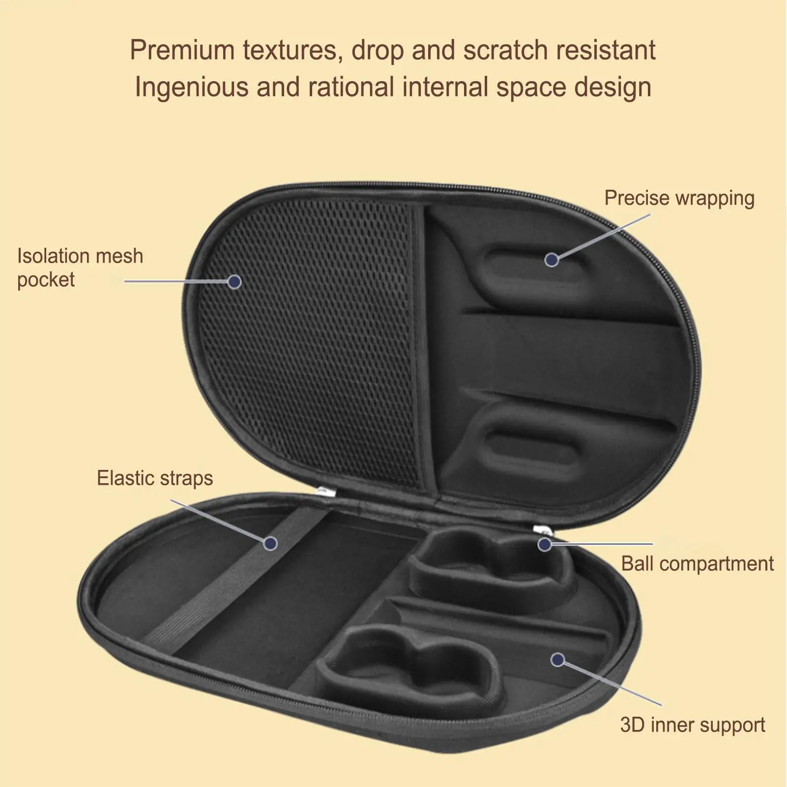 

Table Tennis Racket Case EVA Racquet Storage Bag Table Tennis Carrying Bag Portable Table Tennis Paddle Storage Box Covers