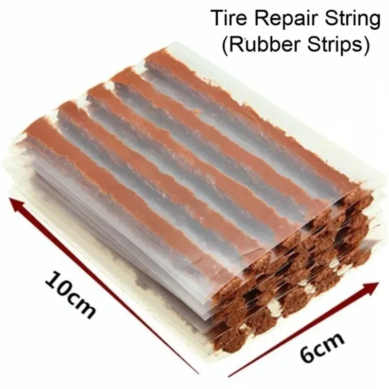 Car Motorcycle Truck Tire Repair Tool Kit with Rubber Strips Tubeless Tyre Puncture Studding Plug Set Vacuum Tire Repair Tool image 5