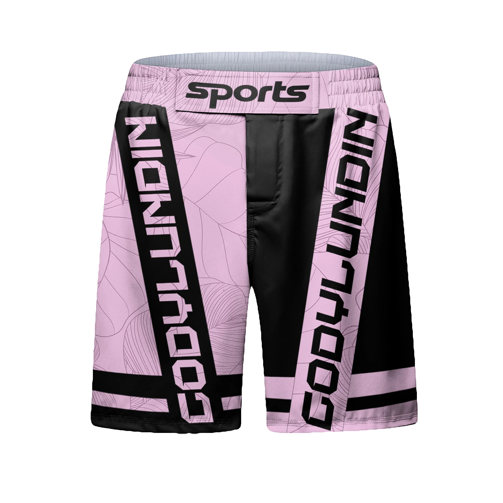 Cody Pink Mens MMA Cross Training Boxing Shorts Trunks Fight Wear with Drawstring Sublimation Printed NoGi Grappling Short Pants