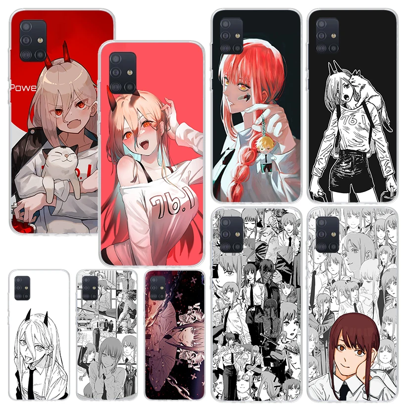 Power Makima Chainsaw Phone Case For Samsung A51 A41 A31 A21S A11 A01 A71 A50S A40 A30S A20E A10S A70 A6 A7 A8 A9 Plus Back Cove