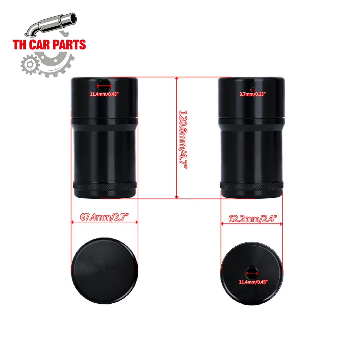 Oil Catch Can w/ Z Bracket Oil Catch Tank For 2009-2019 Dodge Challenger RAM 1500 5.7L 6.4L