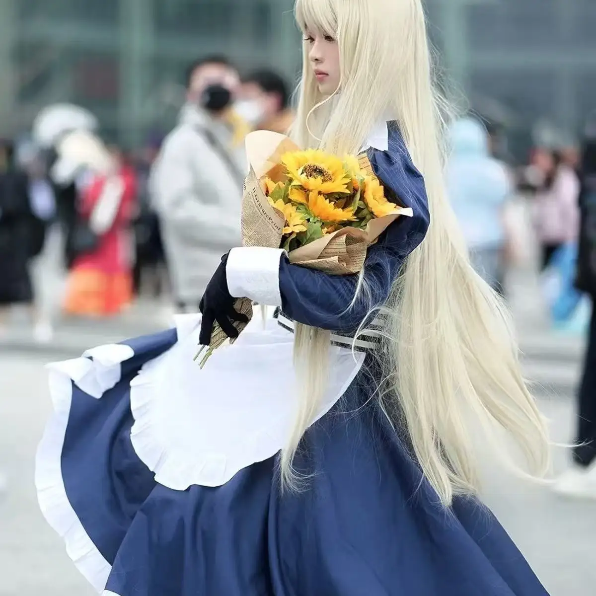 Sweet Lolita Maid Dress Cosplay Outfit for Anime Fans view 5