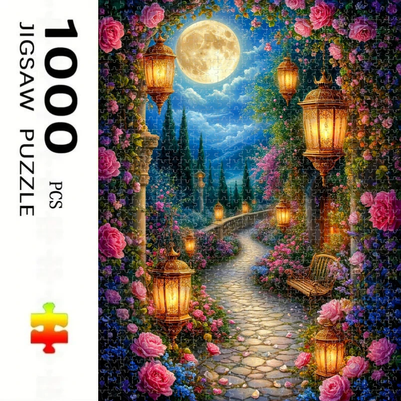 

Jigsaw Puzzles 1000 Pieces for Adults Puzzle Floral Pattern Home Decor Adults Puzzle Games Family Fun Floor Puzzles Educational