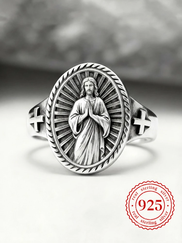 

Винтажные кольца с Иисусом Джеймса из стерлингового серебра 925 пробы для женщин, помолвка, юбилей, свадьба, высокое качество, ювелирные изделия, подарок