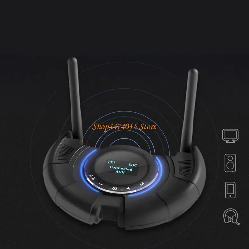 K1AA Bluetooth5.0-compatible Music Receiver Transmitter Hands-free Call Aux Adapter