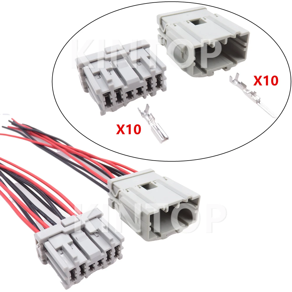 1 Set 10 Pins 6098-0249 6098-0250 Auto AC Assembly Plastic Housing Connector with Wires Automotive Wire Cable Sockets