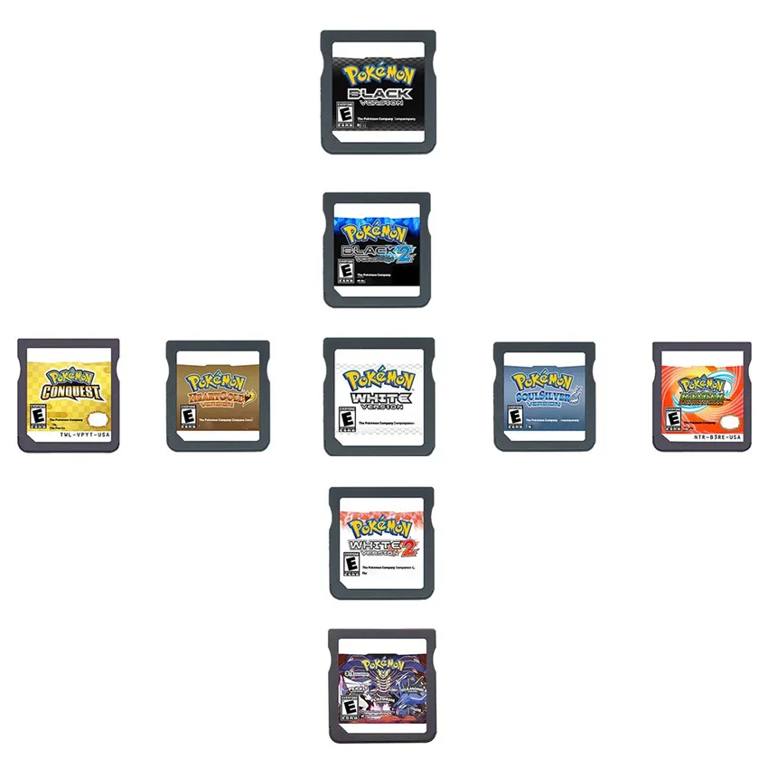 2026 Nuevo cartucho de videojuego DS Pokemon HeartGold SoulSilver Legacy Edition Renegade Platinum Pure Heart Garbage Gold English