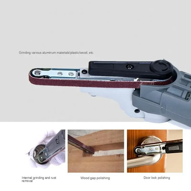 Hand - holding type 6 gear stepless speed belt sander YL-330 small portable metal sandpaper polishing machine 220V. BB
