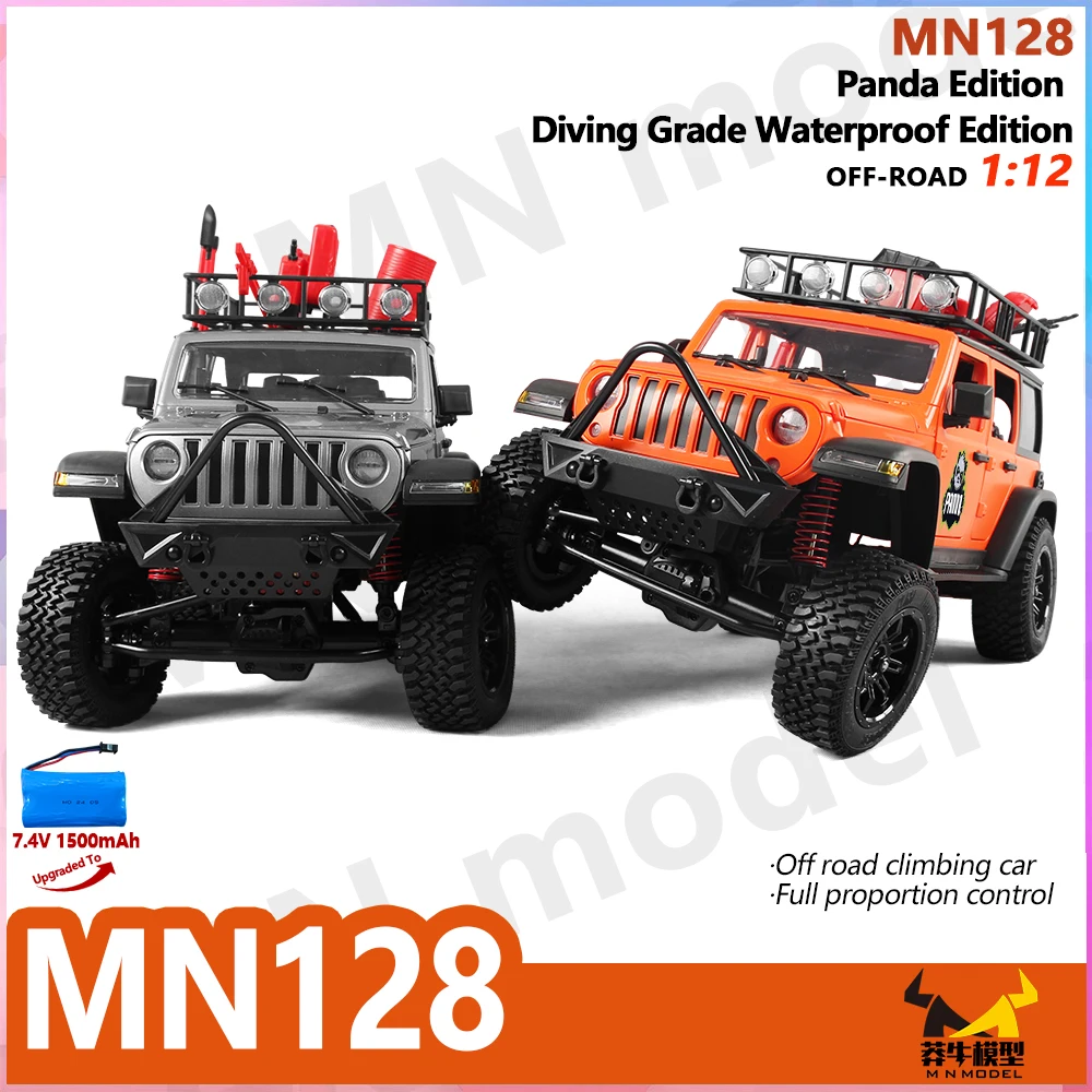 MN128 1/12 RC Auto 4WD Jeep Modello 2.4G Telecomando HA CONDOTTO LA Luce 4X4 Off Road 4WD Arrampicata RC Camion Elettrico Giocattolo Auto regalo per il Ragazzo