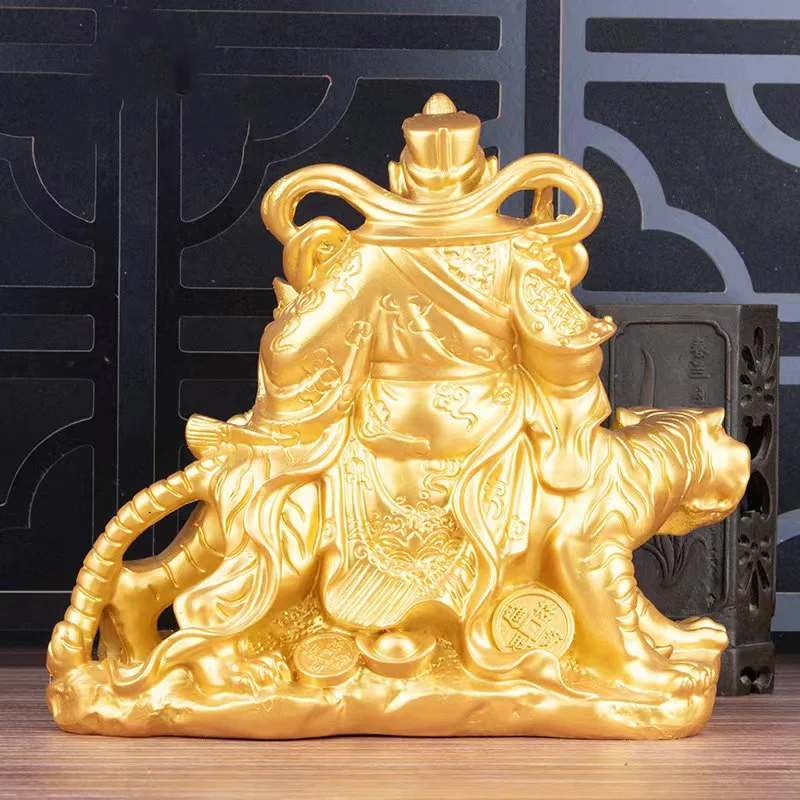 Tiger God of Wealth Zhao Gongming Character Decoration Statues Resin sculpture Home Room Office Wind