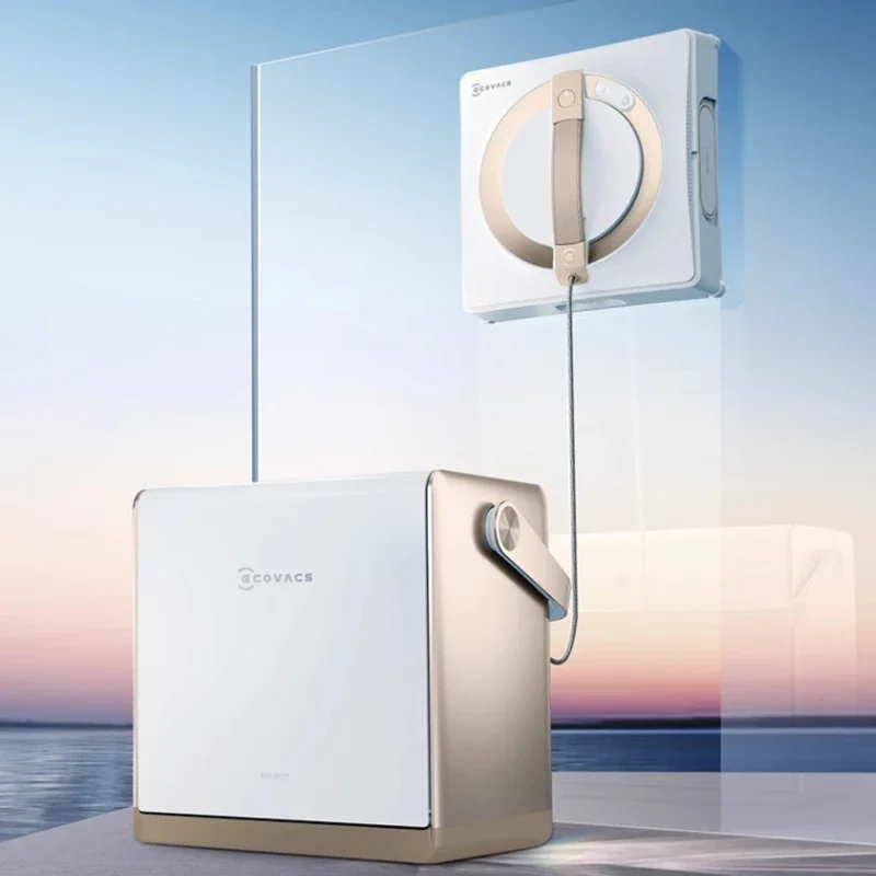 روبوت تنظيف النوافذ الذكي Ecovacs WINBOT W2S Pro، منظف زجاجي أوتوماتيكي بالكامل لنوافذ المنزلية