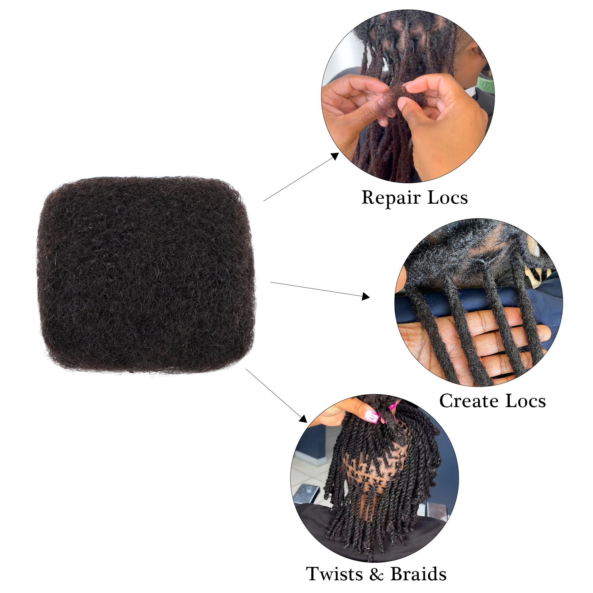 Orientfashion kinky curly bulk human hair Can Be Bleached Soft for crochet locks naturel extensions human cabelo humano