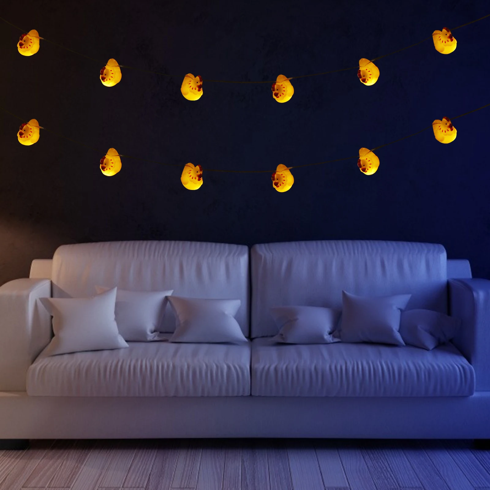 

Christmas Decorations Lights Xmas Outdoor Autumn Fall Hanging Yellow LED Atmosphere Lamp