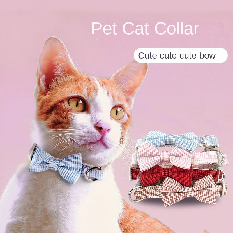 

Collar Cat Products Adjustable Cute Bow Cat Neck Pet Collar Neck Cat Neck Accessories Cartoon