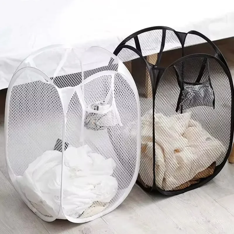 Dirty Clothes Basket Skeleton Ventilated Foldable Easy Storage Portable Large Capacity Clothes Basket