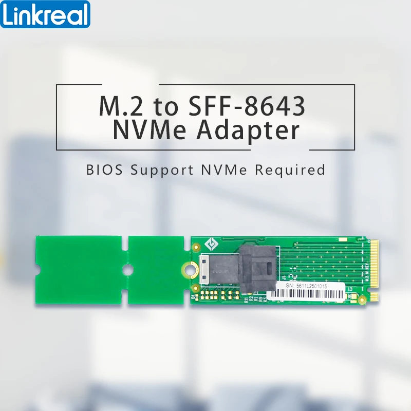 Linkreal U.2 to M.2 NVMe adaptörü kartı isteğe bağlı boyutu 2242, 2260 ve 2280mm-LRNV5611