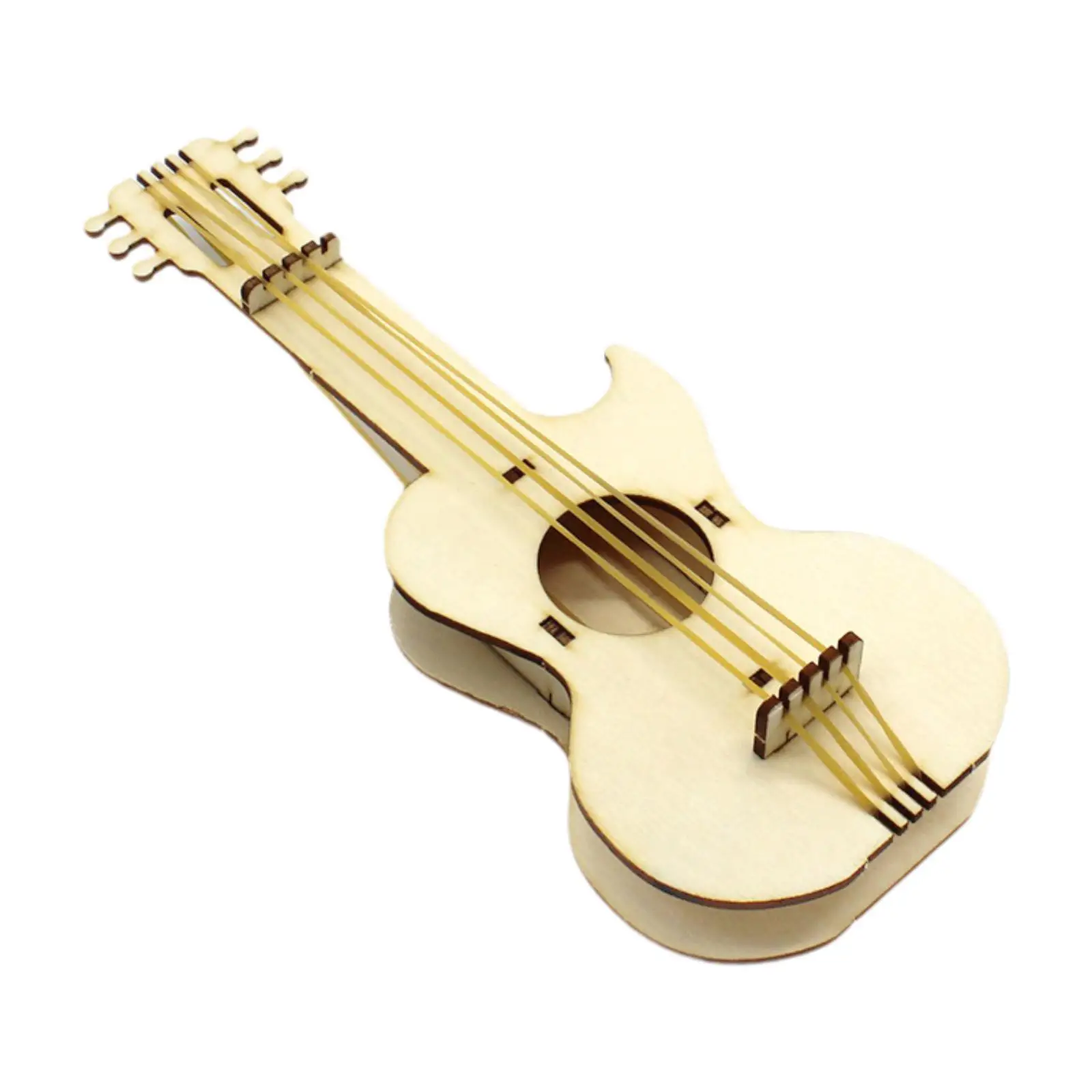 Kit de madera, juguetes científicos, herramienta de aprendizaje de física, vástago, divertido modelo de guitarra en miniatura, conjunto para niños de primaria