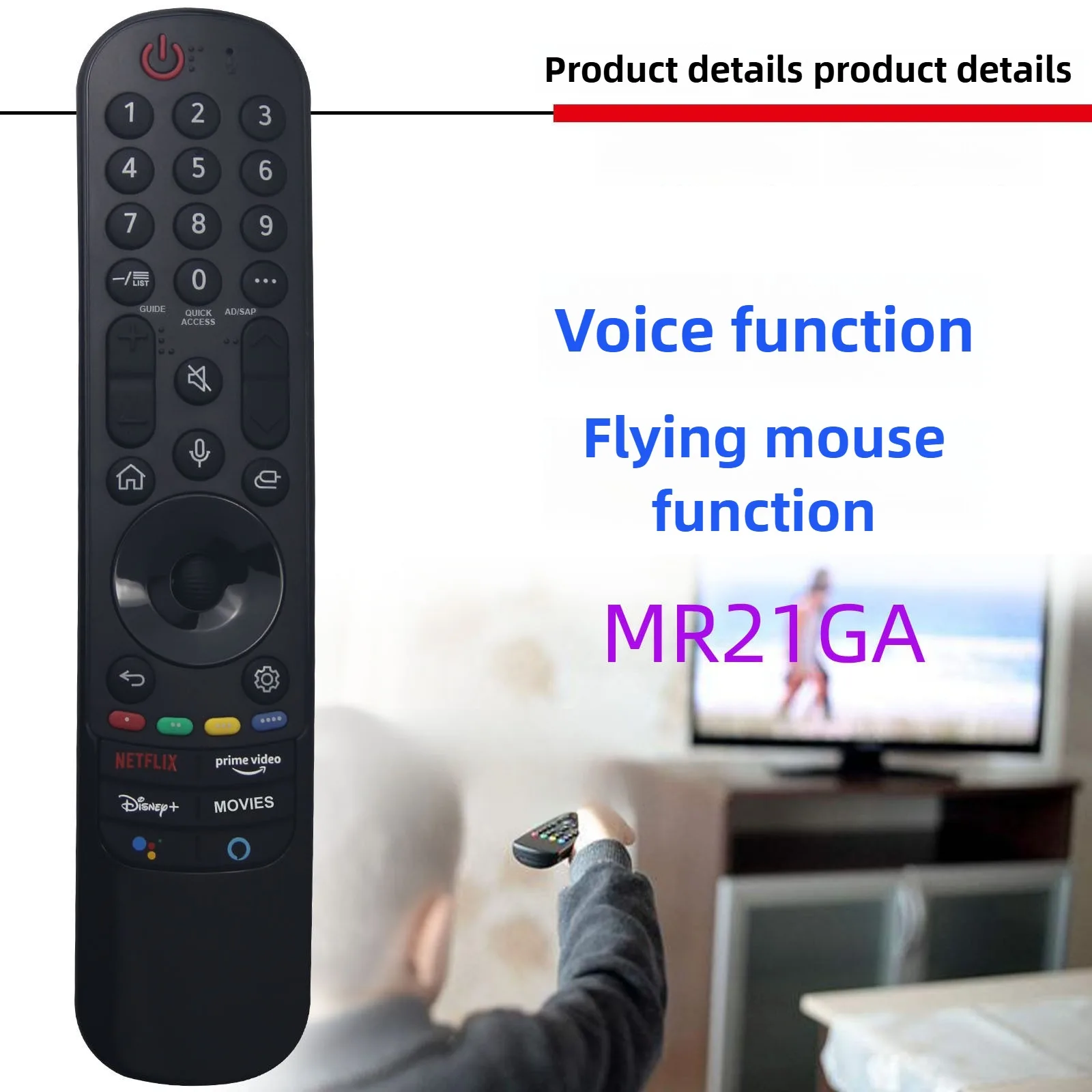 

New MR21GA Voice Magic Remote Control For L 2021 4K UHD OLED NanoCell Smart TV 43NANO75 55UP75006LF OLED55A1RLA MR21GC